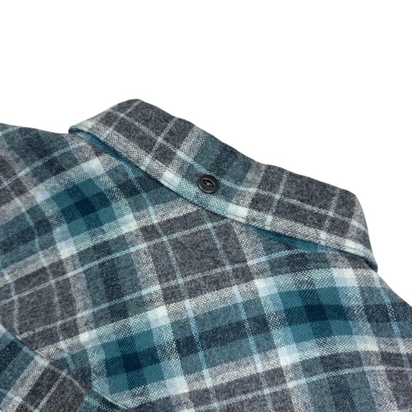 Levis Men's Green Plaid Wool Blend Double Pocket Button Down Long Sleeve Size M - Picture 11 of 14